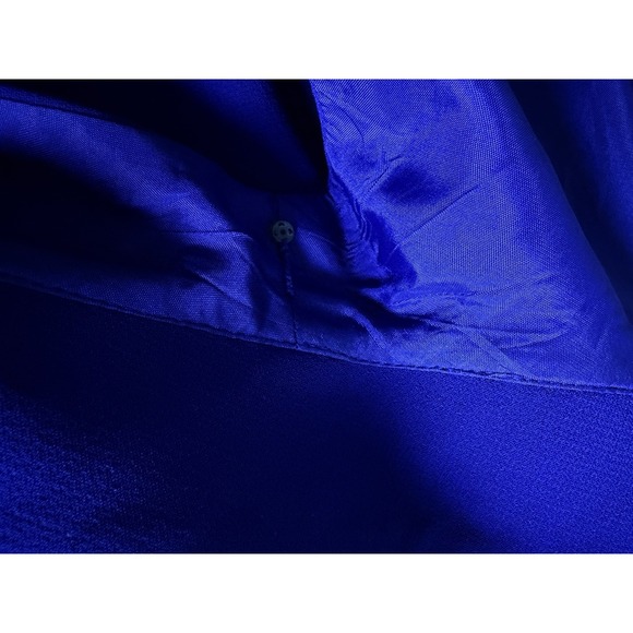 Tahari ASL Jackie O Sheath Dress Size 14 Blue 60's Classic Envelope Collar - Picture 8 of 16